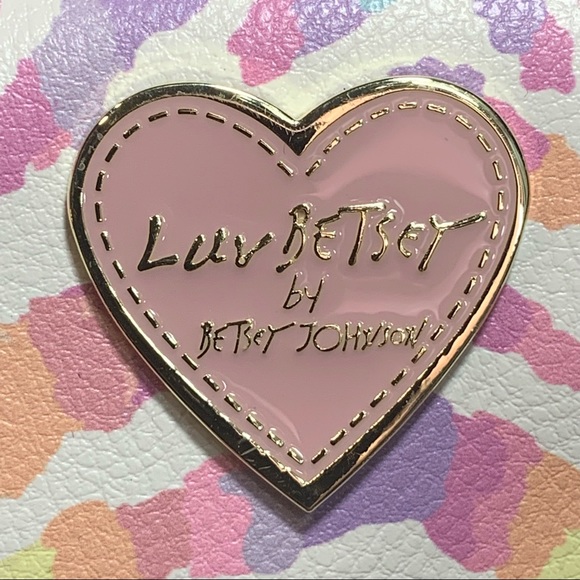 Luv Betsey by Betsey Johnson Pastel Tye Dye Faux Leather Cosmetic Bag - Picture 7 of 10